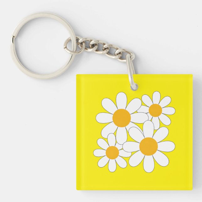 Bright and Bold Daisy Key Ring (Front)