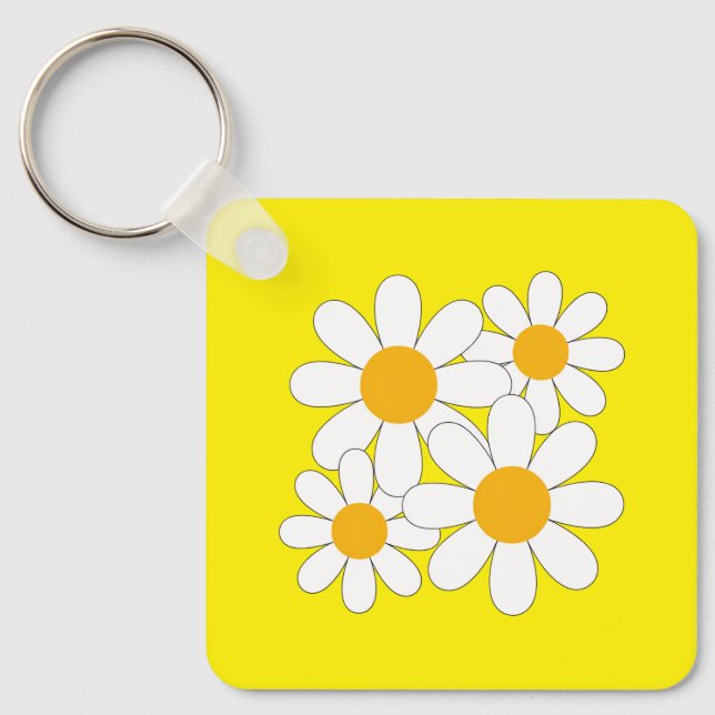 Bright and Bold Daisy Key Ring (Front)