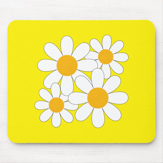 Bright and Bold Daisy Mouse Mat (Front)