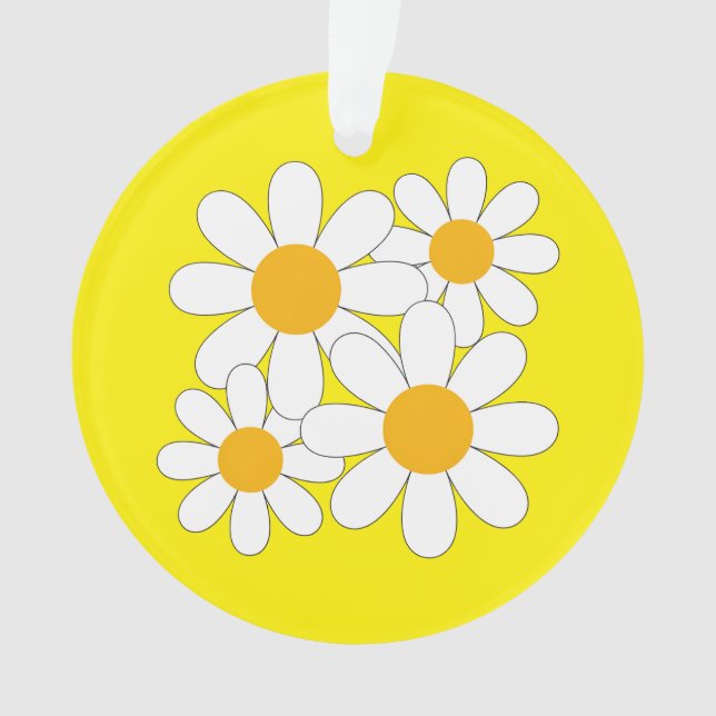 Bright and Bold Daisy Ornament (Front)