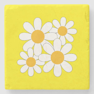 Bright and Bold Daisy Stone Coaster