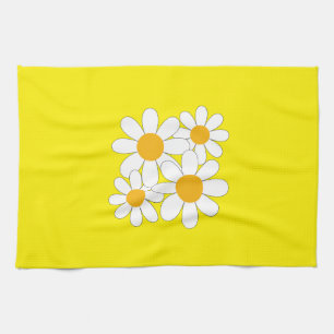 Bright and Bold Daisy Tea Towel