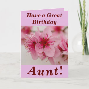 Bright and Bold Floral Birthday Card for Aunt