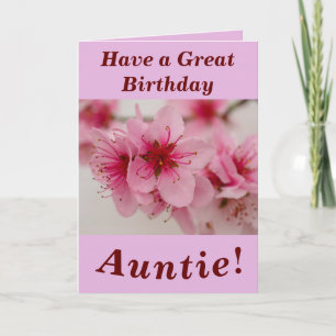 Bright and Bold Floral Birthday Card for Auntie