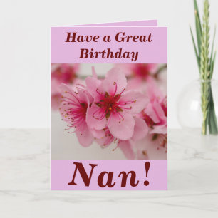 Bright and Bold Floral Birthday Card for Nan