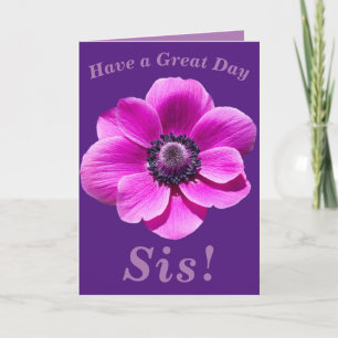 Bright and Bold Floral Birthday Card for Sister