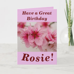 Bright and Bold Floral Personalised Birthday Card