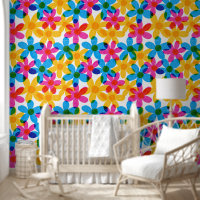 Bright and Bold Hippie Flowers Spring Floral