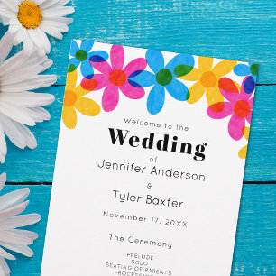 Bright and Bold Hippie Flowers Spring Wedding