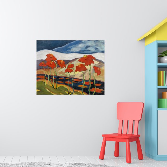 Bright and Cheerful, Landscape with Flowers, Poster (Nursery 1)