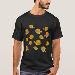 Bright And Cheerful Tropical Yellow Butterfly Cora T-Shirt