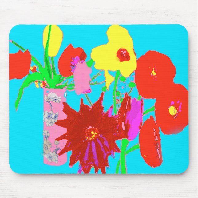 Bright and Cheery Flowers Mousepad (Front)