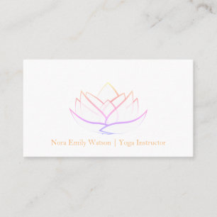Bright and Clean Lotus Flower Business Card
