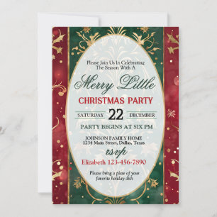 Bright and Colorful Christmas Party Invitation