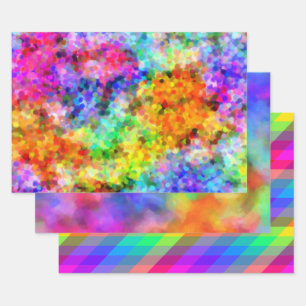Bright and Colorful Collection Wrapping Paper Sheet