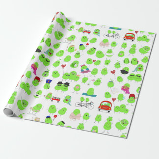 Bright and Colorful Lima Bean Wrapping Paper