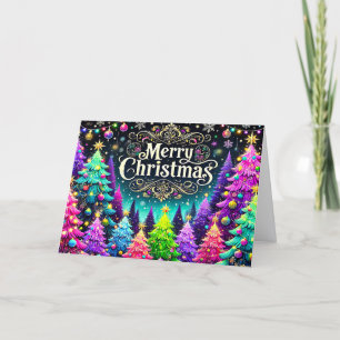 Bright and Colorful Merry Christmas Holiday Card