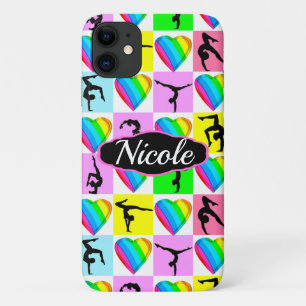 BRIGHT AND COLORFUL PERSONALIZED GYMNASTICS iPhone 11 CASE