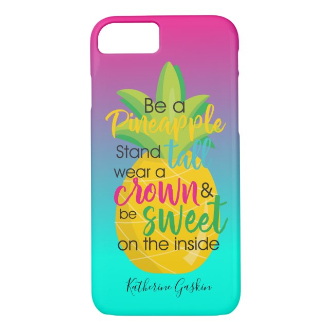 Bright and Colourful Be a Pineapple Case-Mate iPhone Case (Back)