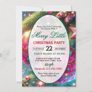 Bright and Colourful Christmas Party Invitation