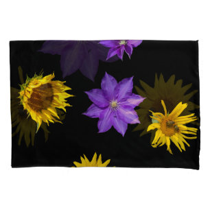 Bright and Colourful Cut Out Flowers Pillowcase