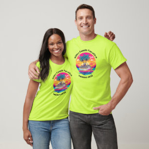 Bright and Colourful Family Vacation Cruise T-Shir T-Shirt