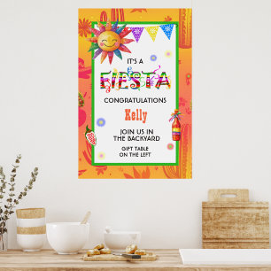 Bright and Colourful Fiesta Baby Shower Poster