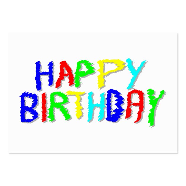 Bright and Colourful. Happy Birthday. Business Card Template