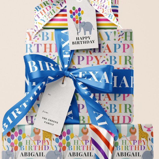 Bright and Colourful Happy Birthday Wrapping Paper (Creator Uploaded)