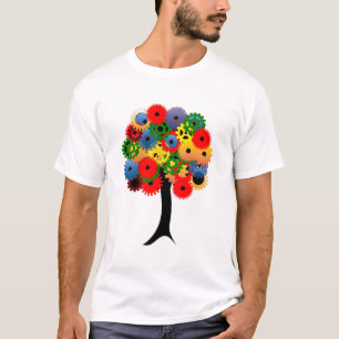 Bright and Colourful Mechanical Gear Tree T-Shirt