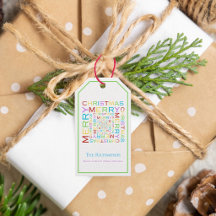 Bright and Colourful Merry Christmas Typography