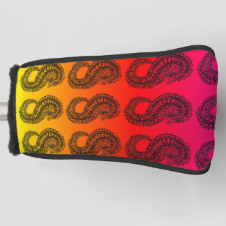 Bright and colourful Pangolin golf head cover