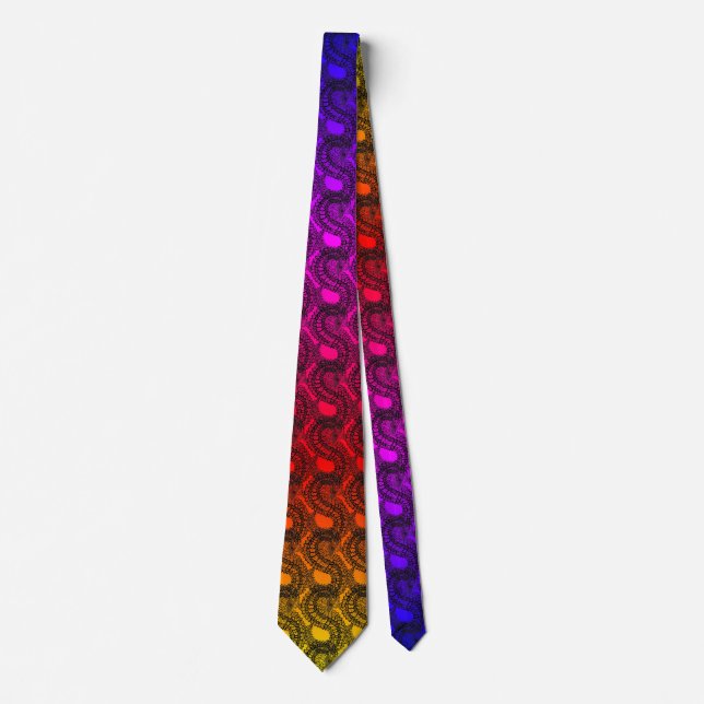 Bright and colourful Pangolin statement neck tie (Front)