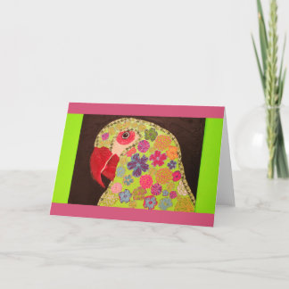 Bright and Colourful Parrot Greeting Card