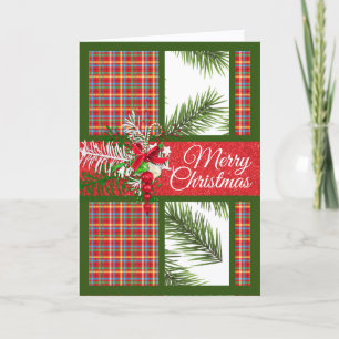 Bright and Colourful Personalised Folded Christmas Card