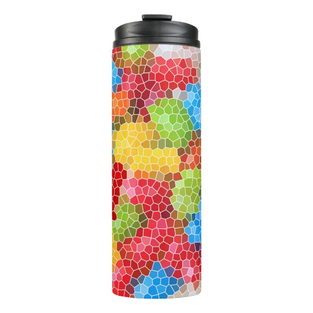Bright and Colourful Unique Pattern Thermal Tumbler (Front)