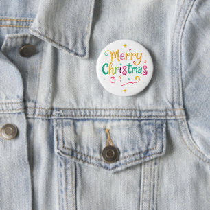 Bright and cool Merry Christmas 6 Cm Round Badge