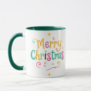 Bright and cool Merry Christmas Mug