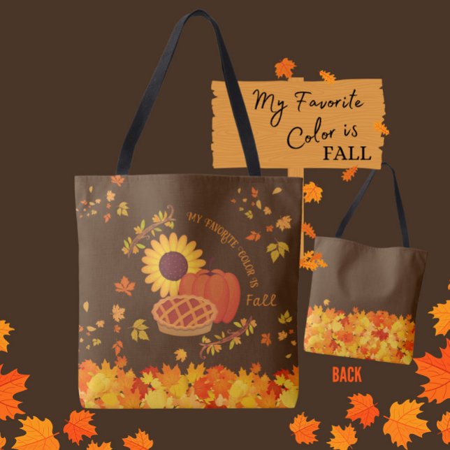 Bright and Delightful My Favourite Colour is Fall Tote Bag (Creator Uploaded)