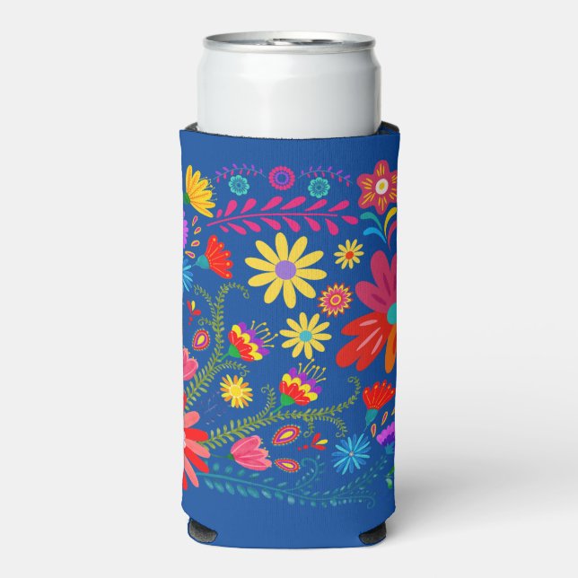 Bright and Festive Flowers Seltzer Can Cooler (Seltzer Front)