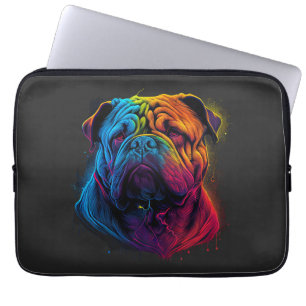 Bright and Fluffy Chinese Shar Pei dog, Shar-Pei Laptop Sleeve