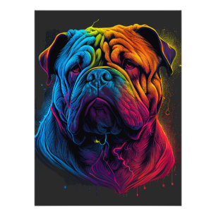Bright and Fluffy Chinese Shar Pei dog, Shar-Pei Photo Print