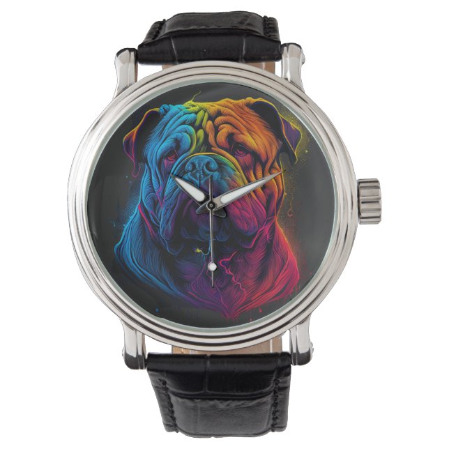 Bright and Fluffy Chinese Shar Pei dog, Shar-Pei Watch (Front)
