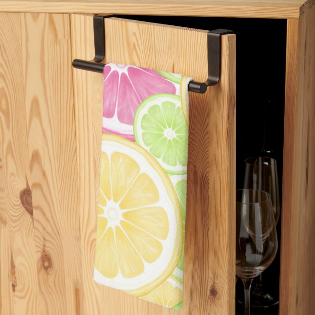 Bright and Fun Citrus Pop Summer Paper Tea Towel (Thirds Fold)