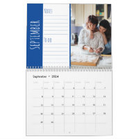 Bright and fun family photos. Notes and to do list