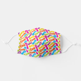 Bright and Fun Flip Flop Patterned Face Mask