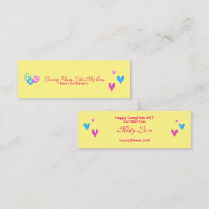 Bright and Fun for Caregivers Twenty Four Seven  Mini Business Card