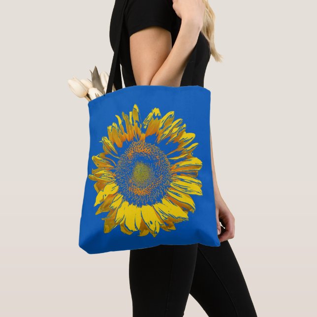 Bright and Glorious Sunflower Tote Bag (Close Up)