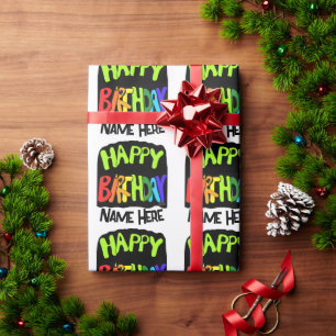 Bright and Happy Birtgday Wrapping Paper