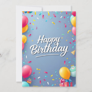 Bright and Joyful Birthday Wishes! Invitation